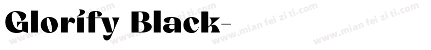 Glorify Black字体转换